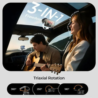 Magnetic Car Phone Holder – Strong Suction Cup, Foldable, Universal for Dashboard & Windshield