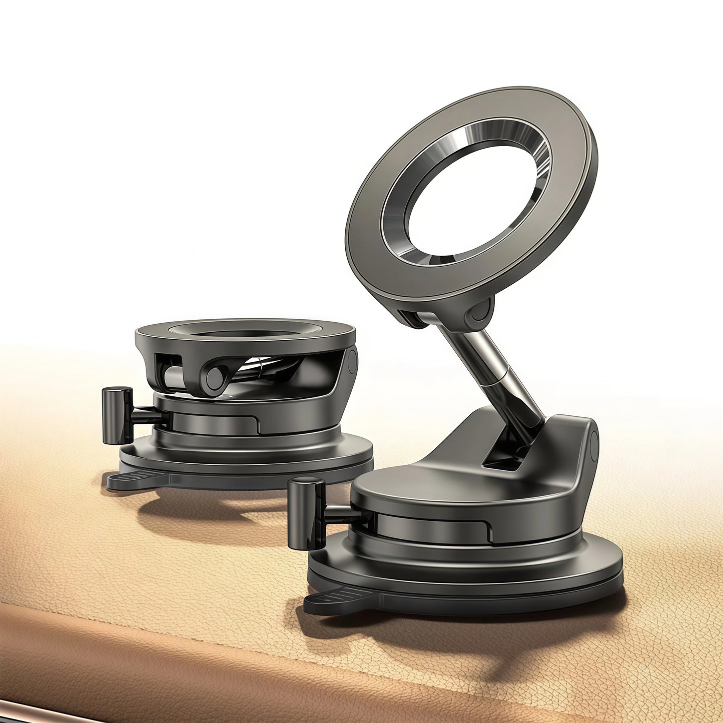 Magnetic Car Phone Holder – Strong Suction Cup, Foldable, Universal for Dashboard & Windshield