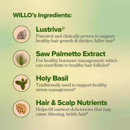 Hair Growth Support for Women - Supports Thicker, Fuller Hair & Healthy Ha