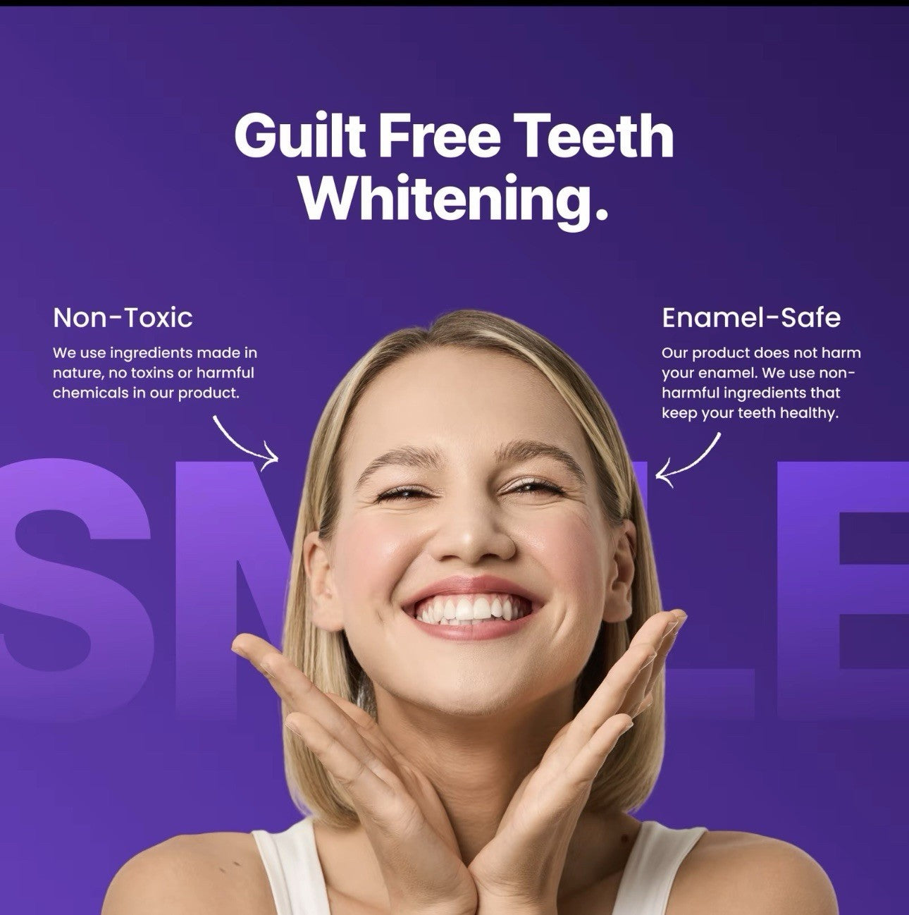 Purple Teeth Whitening Strips 42 Counts | 8x Brighter Smile in 30 Mins