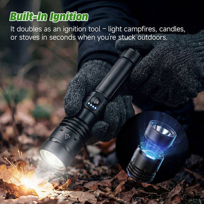 🔥60% OFF + FREE GIFT🔦 Super Bright Ultimate LED Tactical Flashlight, 80X Brightness, Cree LEDs, 50H Battery, Military Tough