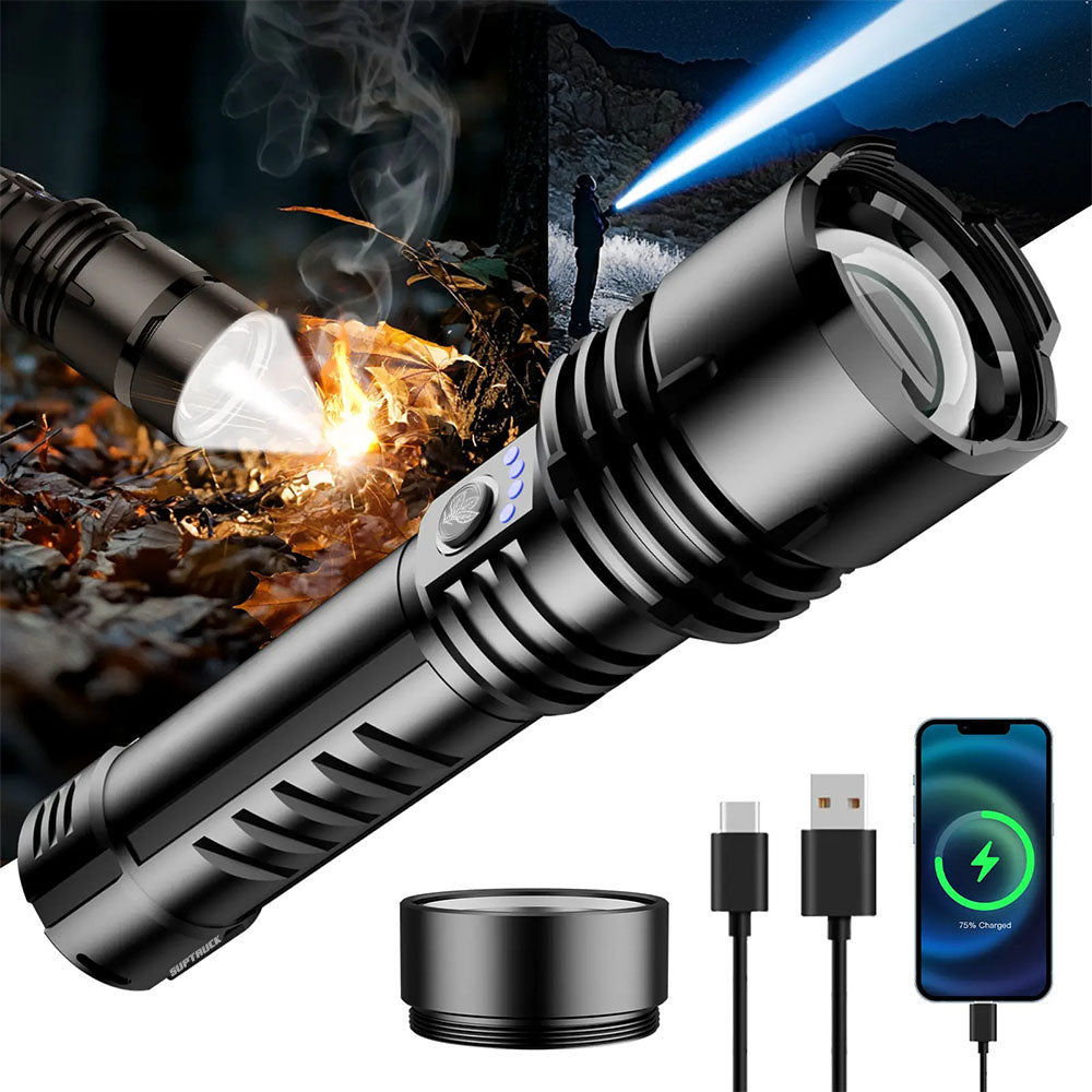 🔥60% OFF + FREE GIFT🔦 Super Bright Ultimate LED Tactical Flashlight, 80X Brightness, Cree LEDs, 50H Battery, Military Tough