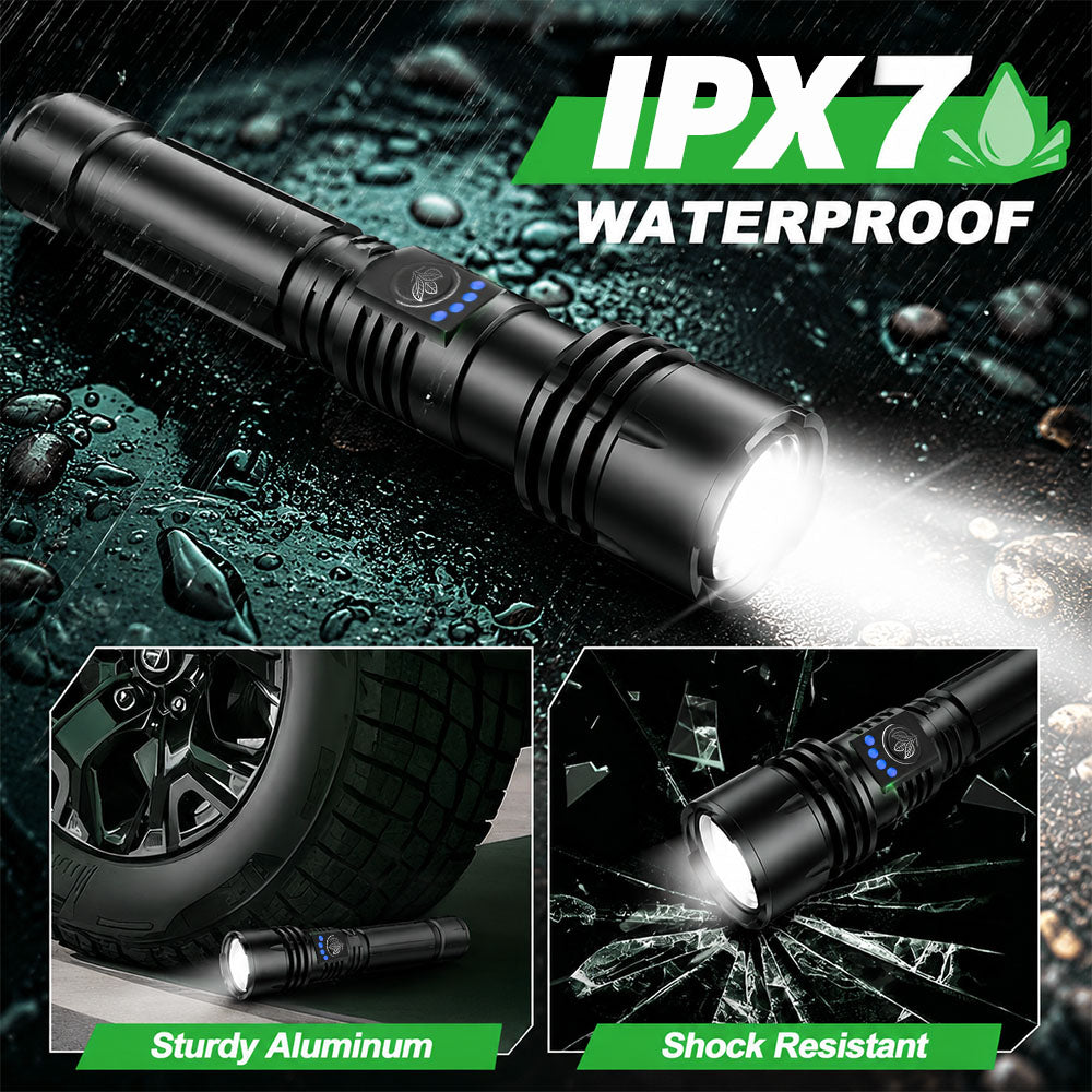 🔥60% OFF + FREE GIFT🔦 Super Bright Ultimate LED Tactical Flashlight, 80X Brightness, Cree LEDs, 50H Battery, Military Tough