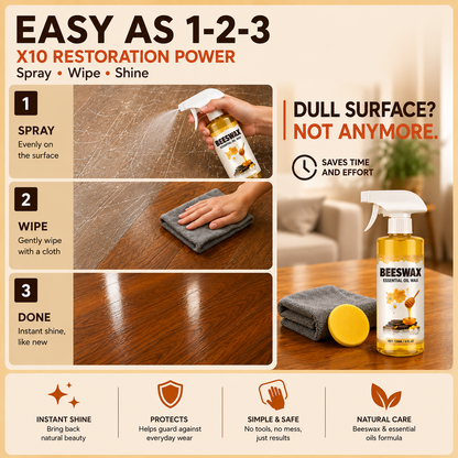 ScratchErase Beeswax Floor Spray - 2026 Expert-Formulated Wood Renewal Formula🔥SUMMRT SALE 60% OFF🔥