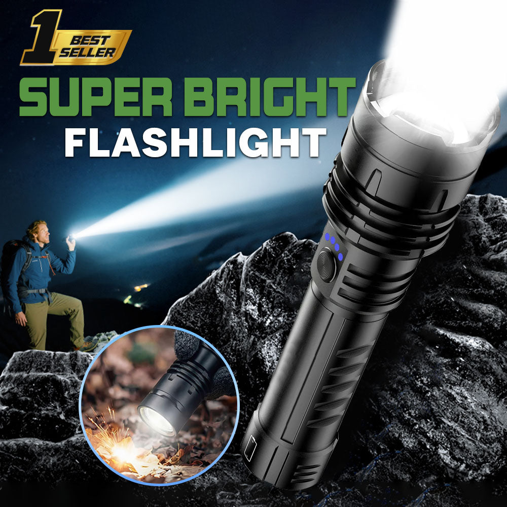 🔥60% OFF + FREE GIFT🔦 Super Bright Ultimate LED Tactical Flashlight, 80X Brightness, Cree LEDs, 50H Battery, Military Tough